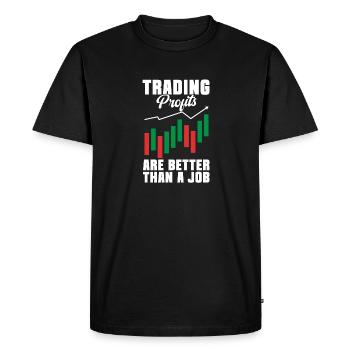 Trading Crypto Stock Market Investor Day Trader - Men's Premium Organic T-Shirt - black - Front - Nico (187cm)