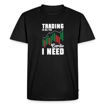 Trading Crypto Stock Market Investor Day Trader - Men's Premium Organic T-Shirt - black - Front - Nico (187cm)