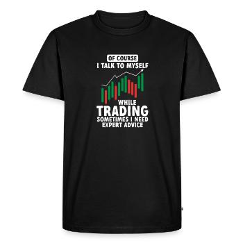 Trading Crypto Stock Market Investor Day Trader - Men's Premium Organic T-Shirt - black - Front - Nico (187cm)