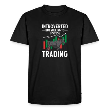 Trading Crypto Stock Market Investor Day Trader - Men's Premium Organic T-Shirt - black - Front - Nico (187cm)