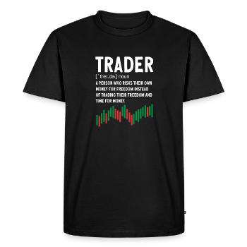 Trading Crypto Stock Market Investor Day Trader - Men's Premium Organic T-Shirt - black - Front - Nico (187cm)