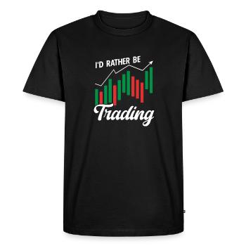 Trading Crypto Stock Market Investor Day Trader - Men's Premium Organic T-Shirt - black - Front - Nico (187cm)