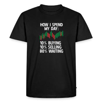 Trading Crypto Stock Market Investor Day Trader - Men's Premium Organic T-Shirt - black - Front - Nico (187cm)