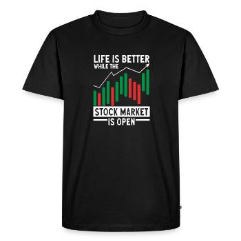 Trading Crypto Stock Market Investor Day Trader - Men's Premium Organic T-Shirt - black - Front - Nico (187cm)