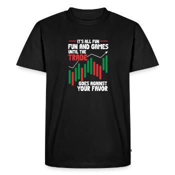 Trading Crypto Stock Market Investor Day Trader - Men's Premium Organic T-Shirt - black - Front - Nico (187cm)