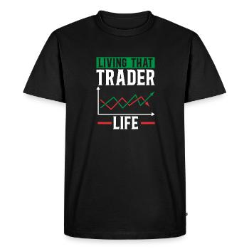 Trading Crypto Stock Market Investor Day Trader - Men's Premium Organic T-Shirt - black - Front - Nico (187cm)