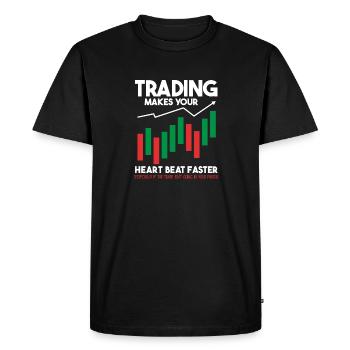 Trading Crypto Stock Market Investor Day Trader - Men's Premium Organic T-Shirt - black - Front - Nico (187cm)