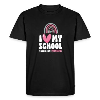 Directeur adjoint - T-shirt Premium bio Homme - noir - Devant - Nico (187cm)