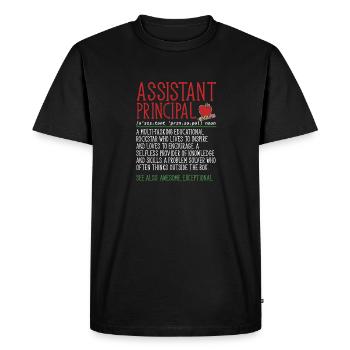 Directeur adjoint - T-shirt Premium bio Homme - noir - Devant - Nico (187cm)