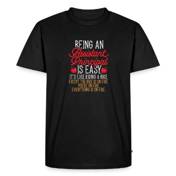 Directeur adjoint - T-shirt Premium bio Homme - noir - Devant - Nico (187cm)