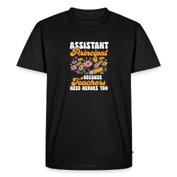Directeur adjoint - T-shirt Premium bio Homme - noir - Devant - Nico (187cm)