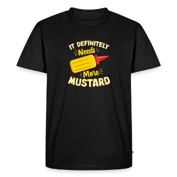 Senf Mustard - Men's Premium Organic T-Shirt - black - Front - Nico (187cm)