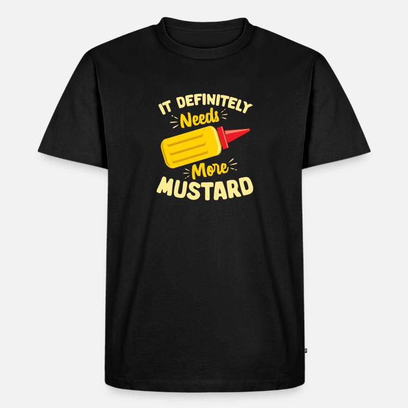 Senf Mustard - Männer Premium Bio T-Shirt - Schwarz