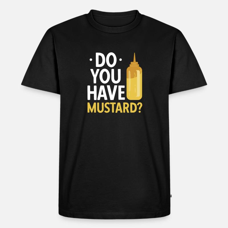 Senf Mustard - Männer Premium Bio T-Shirt - Schwarz