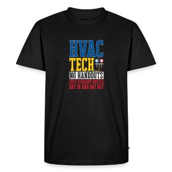 Heating, Air Conditioning, Ventilation, Technician - Men's Premium Organic T-Shirt - black - Front - Nico (187cm)