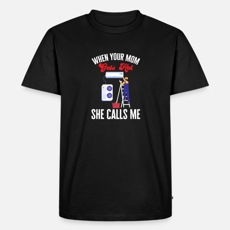 Heizung Klima Lüftung Techniker - Männer Premium Bio T-Shirt - Schwarz