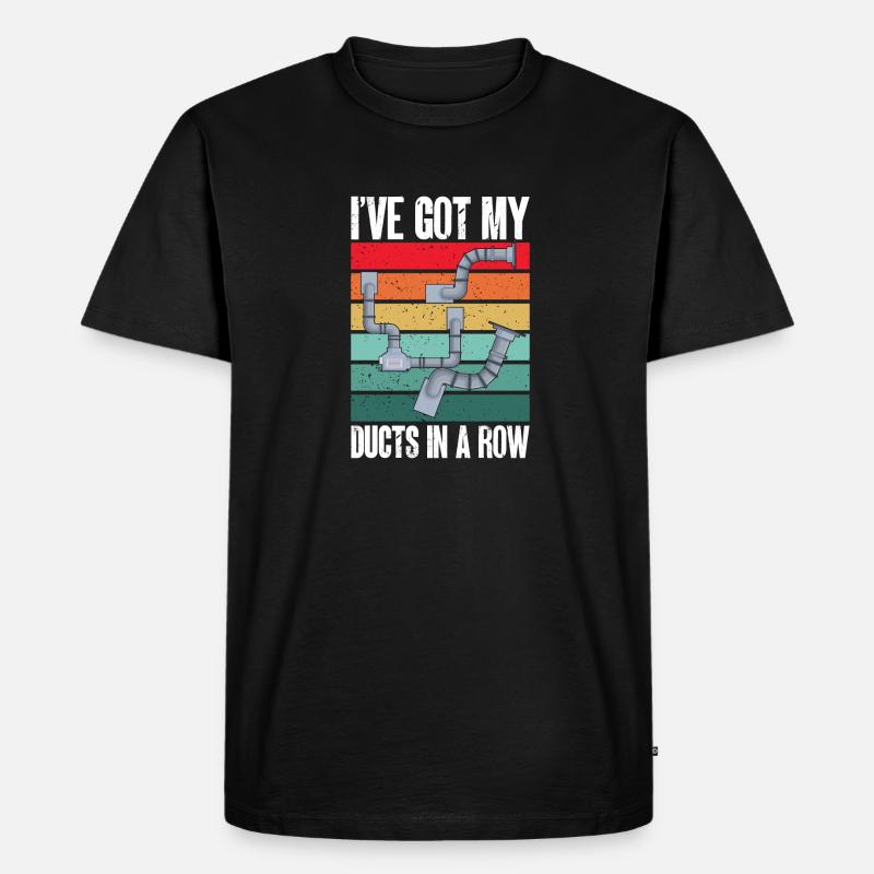 Heizung Klima Lüftung Techniker - Männer Premium Bio T-Shirt - Schwarz