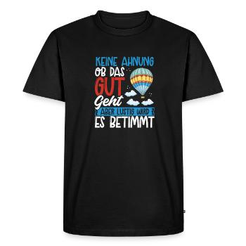 Ballon à gaz Ballon pilote Montgolfière Montgolfière - T-shirt Premium bio Homme - noir - Devant - Nico (187cm)