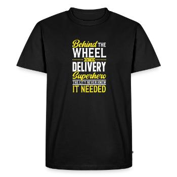 Supplier Package Delivery - Men's Premium Organic T-Shirt - black - Front - Nico (187cm)
