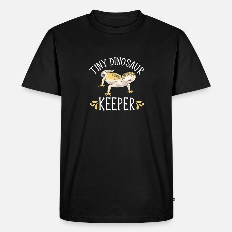 Leopardgecko Reptil Haustier Gecko - Männer Premium Bio T-Shirt - Schwarz