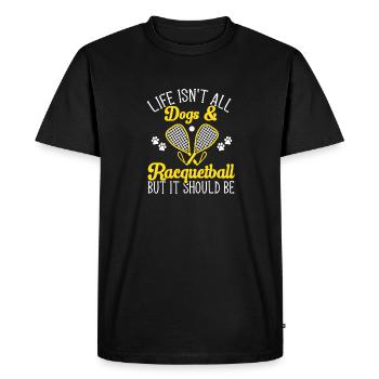 Joueur de racquetball Racquetball - T-shirt Premium bio Homme - noir - Devant - Nico (187cm)