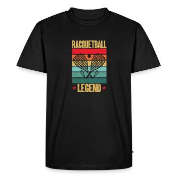 Joueur de racquetball Racquetball - T-shirt Premium bio Homme - noir - Devant - Nico (187cm)