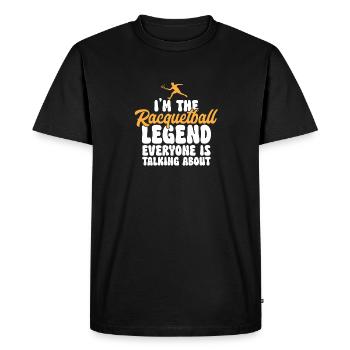Joueur de racquetball Racquetball - T-shirt Premium bio Homme - noir - Devant - Nico (187cm)