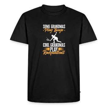 Joueur de racquetball Racquetball - T-shirt Premium bio Homme - noir - Devant - Nico (187cm)