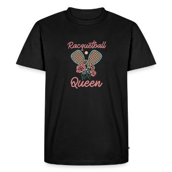 Joueur de racquetball Racquetball - T-shirt Premium bio Homme - noir - Devant - Nico (187cm)