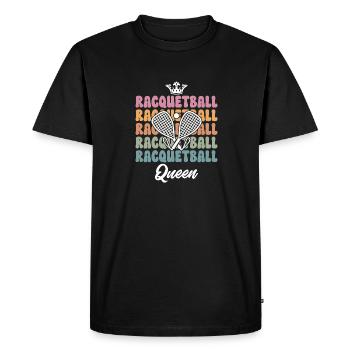 Joueur de racquetball Racquetball - T-shirt Premium bio Homme - noir - Devant - Nico (187cm)
