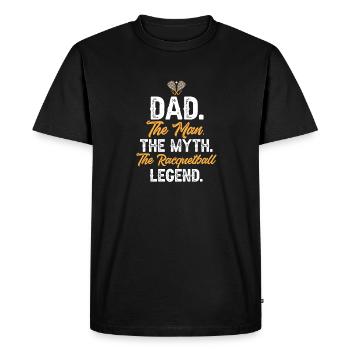 Joueur de racquetball Racquetball - T-shirt Premium bio Homme - noir - Devant - Nico (187cm)