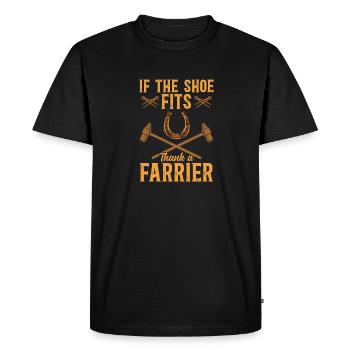 Maréchal-ferrant Fer à cheval Fer à cheval - T-shirt Premium bio Homme - noir - Devant - Nico (187cm)