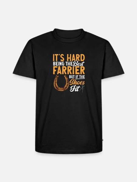 Farrier Horseshoe Horseshoeing - Men's Premium Organic T-Shirt - black
