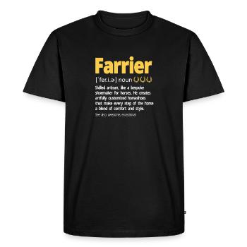 Maréchal-ferrant Fer à cheval Fer à cheval - T-shirt Premium bio Homme - noir - Devant - Nico (187cm)