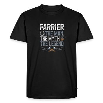 Maréchal-ferrant Fer à cheval Fer à cheval - T-shirt Premium bio Homme - noir - Devant - Nico (187cm)