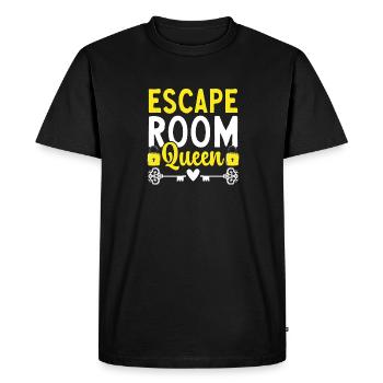 Salle d’évasion - T-shirt Premium bio Homme - noir - Devant - Nico (187cm)