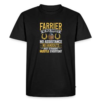 Maréchal-ferrant Fer à cheval Fer à cheval - T-shirt Premium bio Homme - noir - Devant - Nico (187cm)