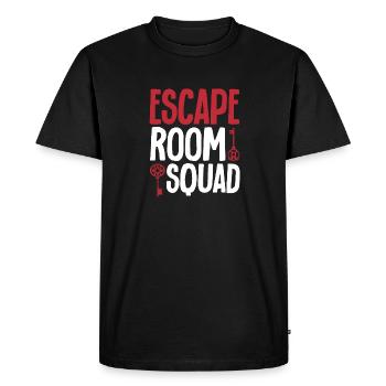 Salle d’évasion - T-shirt Premium bio Homme - noir - Devant - Nico (187cm)