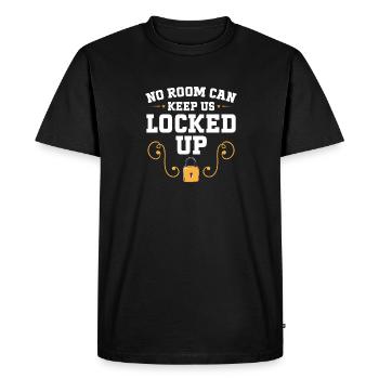 Salle d’évasion - T-shirt Premium bio Homme - noir - Devant - Nico (187cm)