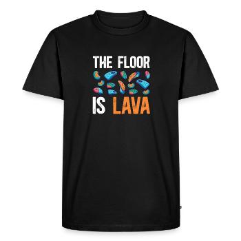 Le sol est en bloc de lave - T-shirt Premium bio Homme - noir - Devant - Nico (187cm)