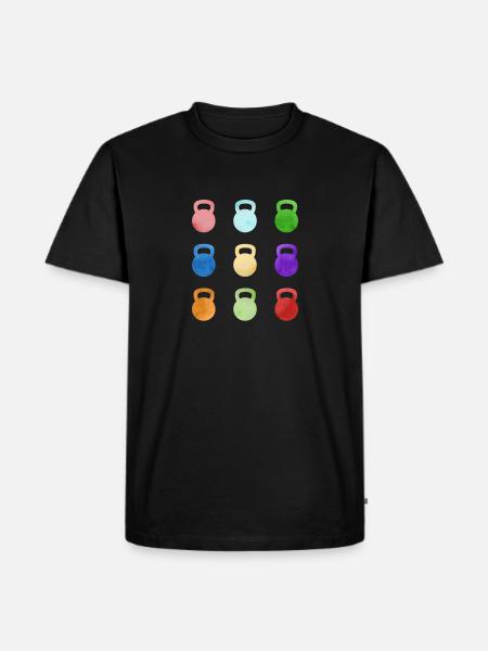 Kettlebell Workout Fitness Training - Men's Premium Organic T-Shirt - black