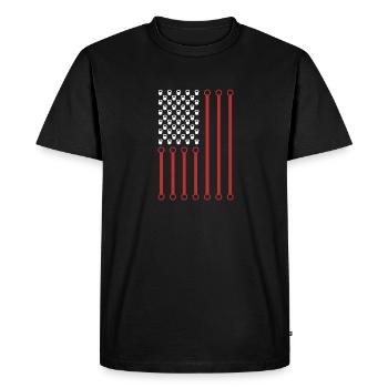 Kettlebell Workout Fitness Training - Men's Premium Organic T-Shirt - black - Front - Nico (187cm)