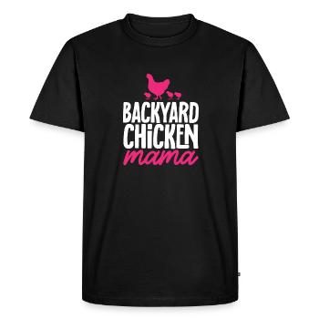 Poulet, Éleveur, Coq, Poule, Poulets de basse-cour, - T-shirt Premium bio Homme - noir - Devant - Nico (187cm)