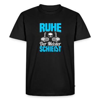 Stockschießen Eisstock Eisstockschütze - Männer Premium Bio T-Shirt - Schwarz - Vorne - Nico (187cm)