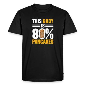 Crêpes Petit-déjeuner Crêpes - T-shirt Premium bio Homme - noir - Devant - Nico (187cm)