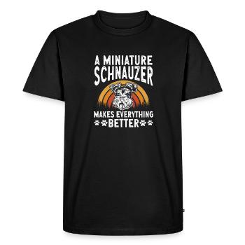 Schnauzer nain Chien Schnauzer - T-shirt Premium bio Homme - noir - Devant - Nico (187cm)