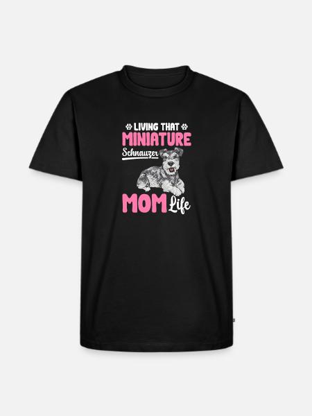 Zwergschnauzer Hund Schnauzer - Männer Premium Bio T-Shirt - Schwarz