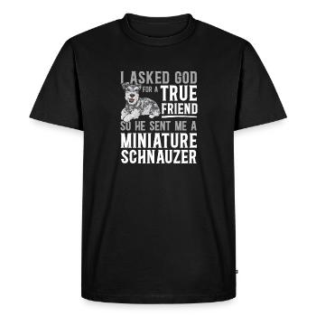 Schnauzer nain Chien Schnauzer - T-shirt Premium bio Homme - noir - Devant - Nico (187cm)