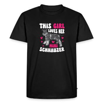 Schnauzer nain Chien Schnauzer - T-shirt Premium bio Homme - noir - Devant - Nico (187cm)