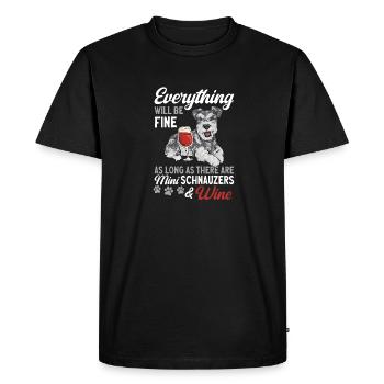 Schnauzer nain Chien Schnauzer - T-shirt Premium bio Homme - noir - Devant - Nico (187cm)